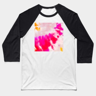 Candy Floss Tie Dye Pink Yellow Baseball T-Shirt